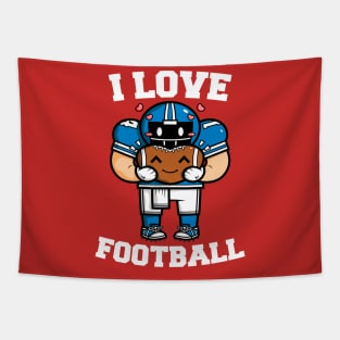 I Love Football Tapestry