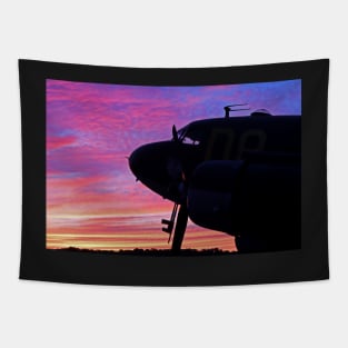 WWII C47 at Sunset Tapestry