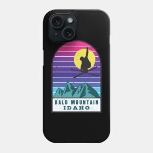 Ski Bald Mountain Idaho Retro Sunset Phone Case