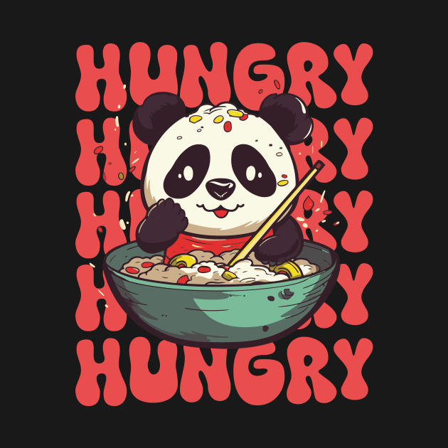 Hungry Cute Panda Kawaii by CEYLONEX