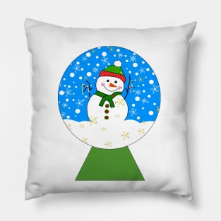 SNOWMAN Snowglobe Pillow