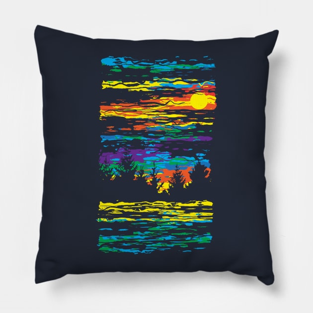 Abstract Sky Pillow by Daletheskater