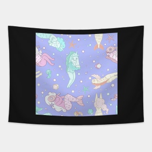 Mermaid or reverse mermaid? (violet version) Tapestry