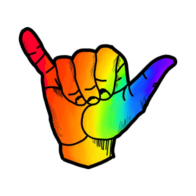 Rainbow hand gesture by Keniixx