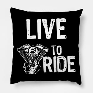 Live to Ride Biker Pillow