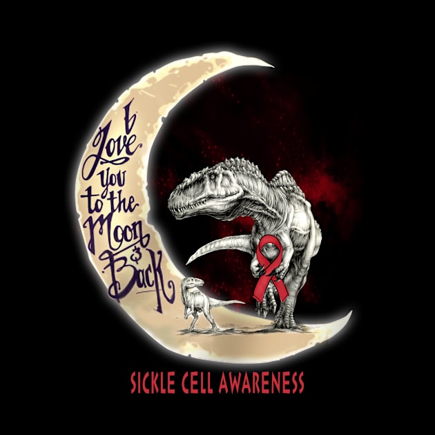 sickle cell dinosaur love to the moon by TeesCircle