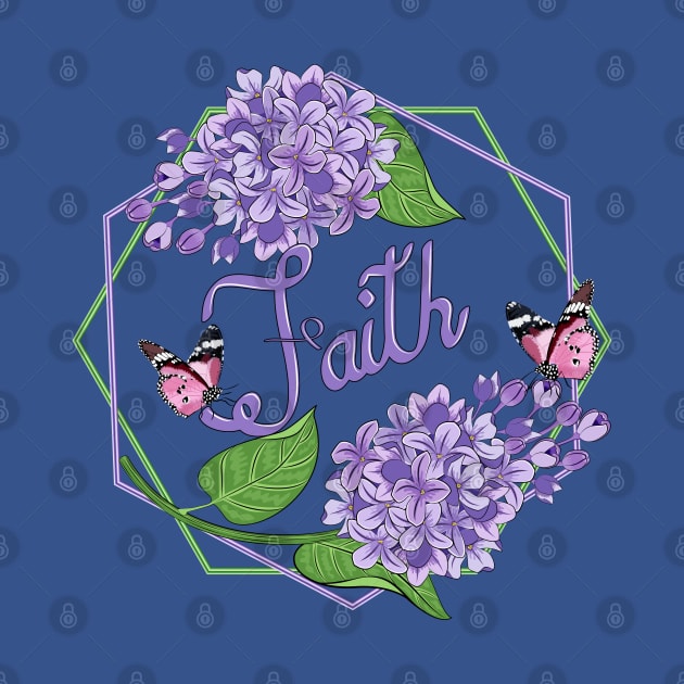 Faith - Lilacs And Butterflies by Designoholic