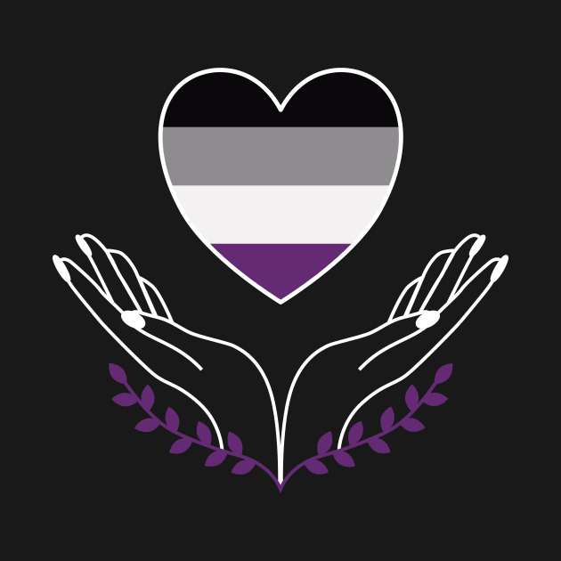 Asexual Pride Flag Heart by superdupertees