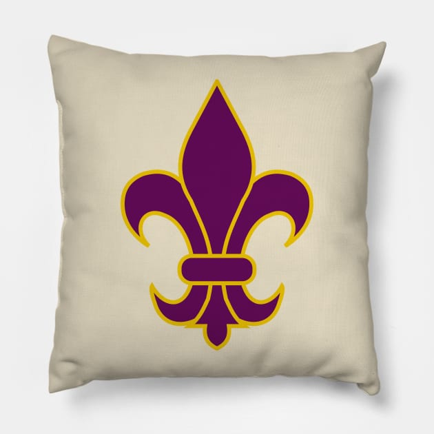 Fleur de lis (purple) Pillow by PabloDeChenez