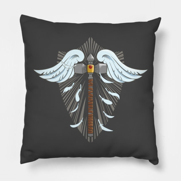 Dungeons and Dragons Paladin Hammer Symbol Pillow by Figmenter