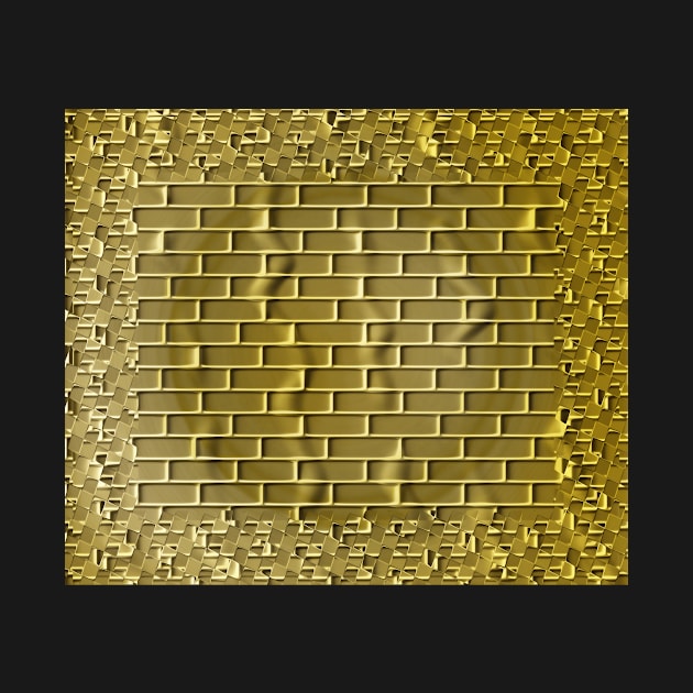 Gold bars in a decorative frame by Hujer