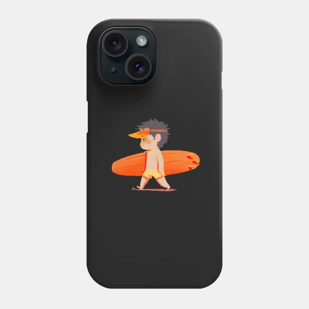 Not impressed surfer boy Phone Case by AlexAdelaida