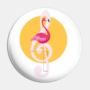 Musical Flamingo Pin