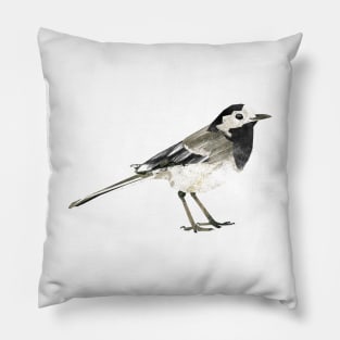 Pied wagtail Pillow