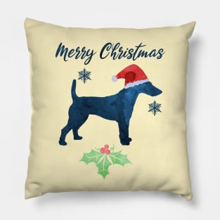 Christmas Fox Terrier Dog Pillow