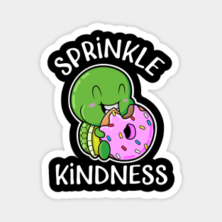 Baby Turtle Eating a Sprinkled Doughnut Sprinkle Kindness Magnet