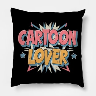 Cartoon Lover's Retro Ride: 80s Flashback Pillow