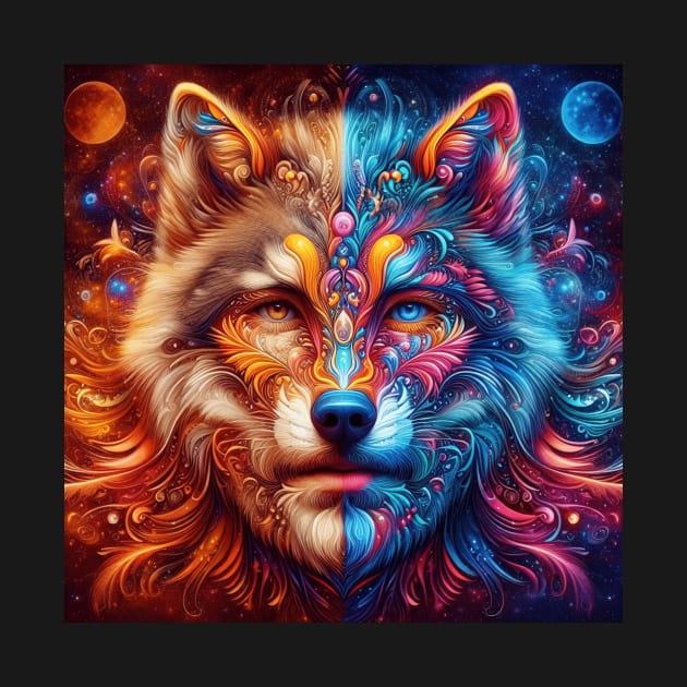 Psychedelic Wolf by SmoothCreator