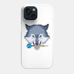 Wolf at Darts with Dart Phone Case