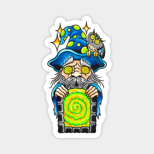 Weird Wizard Magnet by Jake B