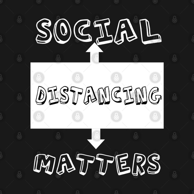 Social Distancing Matters - 6ft apart at all times  White Text by iskybibblle