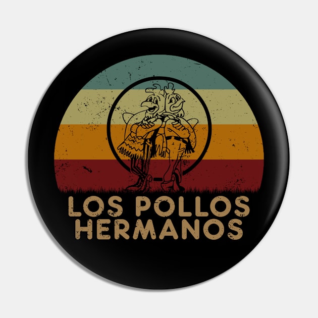 Los Pollos Hermanos Retro Sunset Pin by GoodIdeaTees