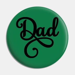 Lettering Dad Pin