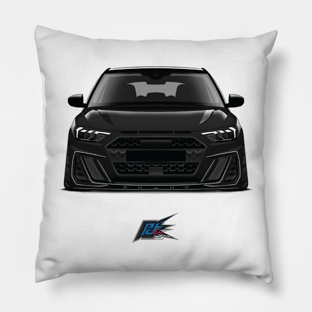 audi a1 black Pillow by naquash