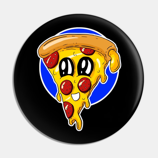 Pizza Slice Polly Cartoon Pin by Squeeb Creative