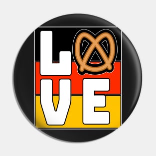 Funny Love Pretzel, German Flag Oktoberfest Pin