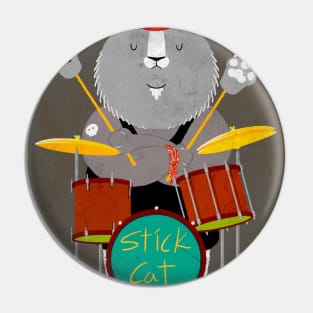 Stick cat Pin