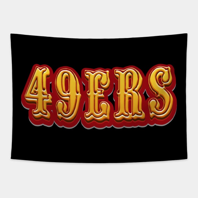 SAN FRANCISCO 49ERS Tapestry by TheRelaxedWolf