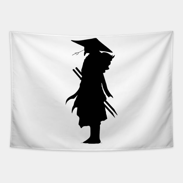 Samurai silouhette Tapestry by pepques