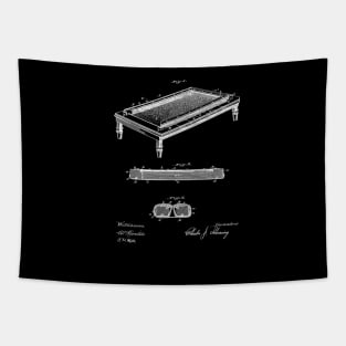 Folding Billiard Table Vintage Patent Drawing Tapestry