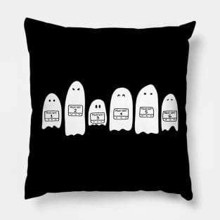 Ghostly Lineup Pillow