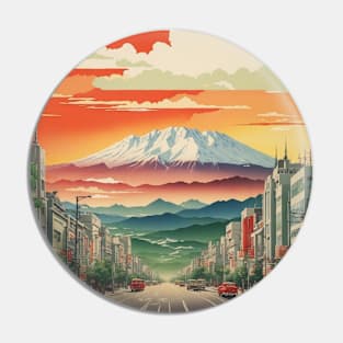 Sapporo Japan Vintage Poster Tourism Pin