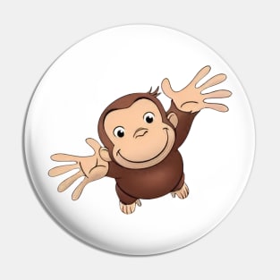 Curious George wants to be picked up Pin