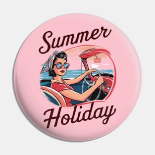 Summer Holiday 50s Retro Vintage Car Gift For Rockabilly Fifties Woman Vacation Top Sunglasses Headscarf 1950s Sock Hop Pin