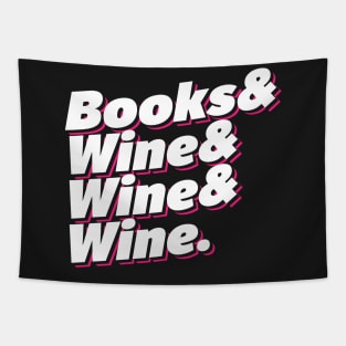 Books & Wine Tapestry