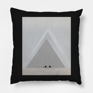 Pyramids in snow | Minimalistic art Pillow