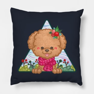 Christms Poodle Pillow