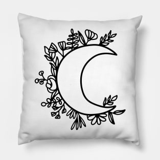 Floral moon Pillow