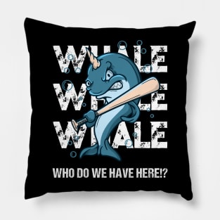 Baseball Whales T-Shirt - Funny Whale Pun Joke Quote Pillow