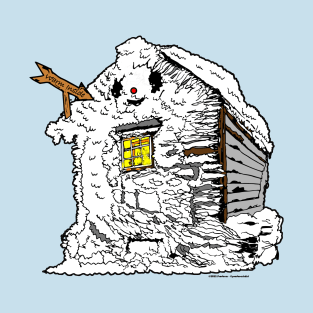 Warm Inside Wooden House Christmas T-Shirt