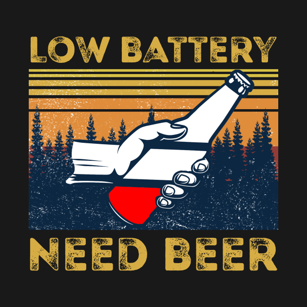 low battery need beer by TeesCircle