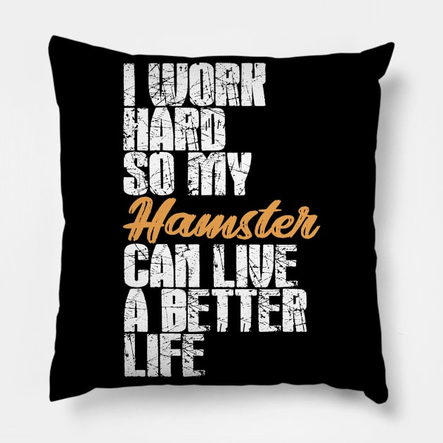 hamster lover. Perfect present for mother dad friend him or her Pillow by SerenityByAlex