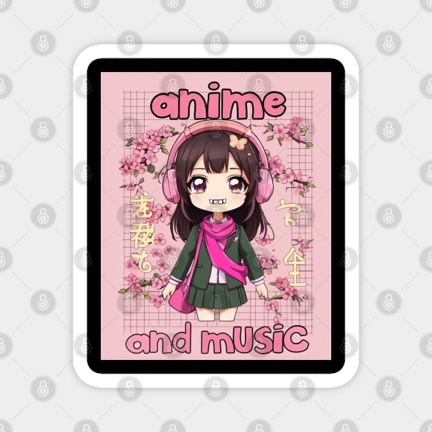 Dynamic Anime Vibes: A Journey of Color and Emotion Magnet by Steve