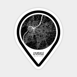 Louisville, Kentucky, USA City Map - Travel Pin Magnet