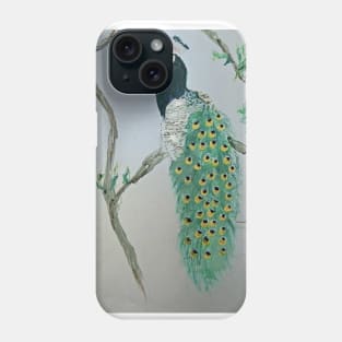 Peacock in the Morning Phone Case