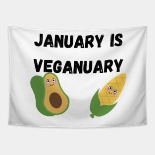 January is Veganuary Tapestry